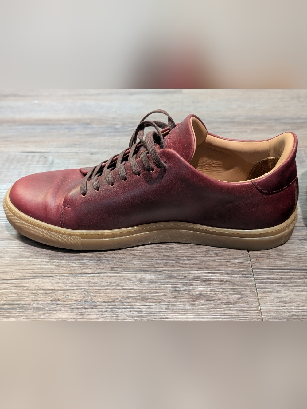 Goral and Son Low Top Leather Sneaker Burgandy-Brown Color - May Run Small - Picture 9 of 16